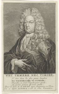 Portret van Bruno van der Dussen, regent van Gouda door Bernard Picart
